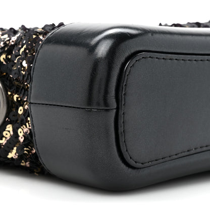 Chanel Sequin Calfskin Small Gabrielle Hobo Black Gold 10 of 11