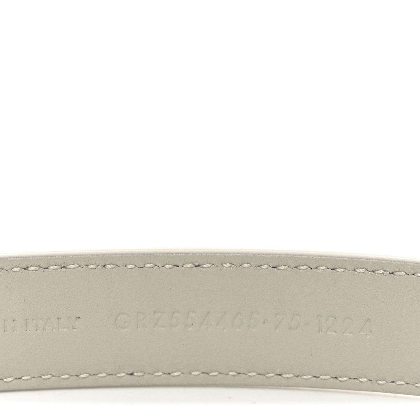 Smooth Calfskin Monogram Square Buckle Belt 75 30 Crema Soft