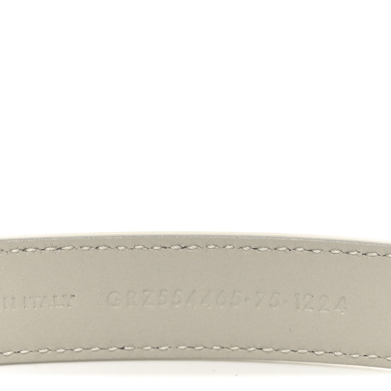 Saint Laurent Smooth Calfskin Monogram Square Buckle Belt 75 30 Crema Soft 5 of 5