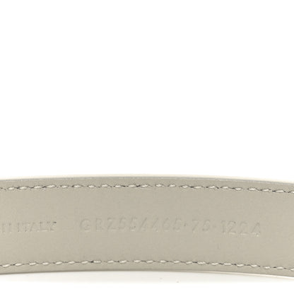 Saint Laurent Smooth Calfskin Monogram Square Buckle Belt 75 30 Crema Soft 5 of 5