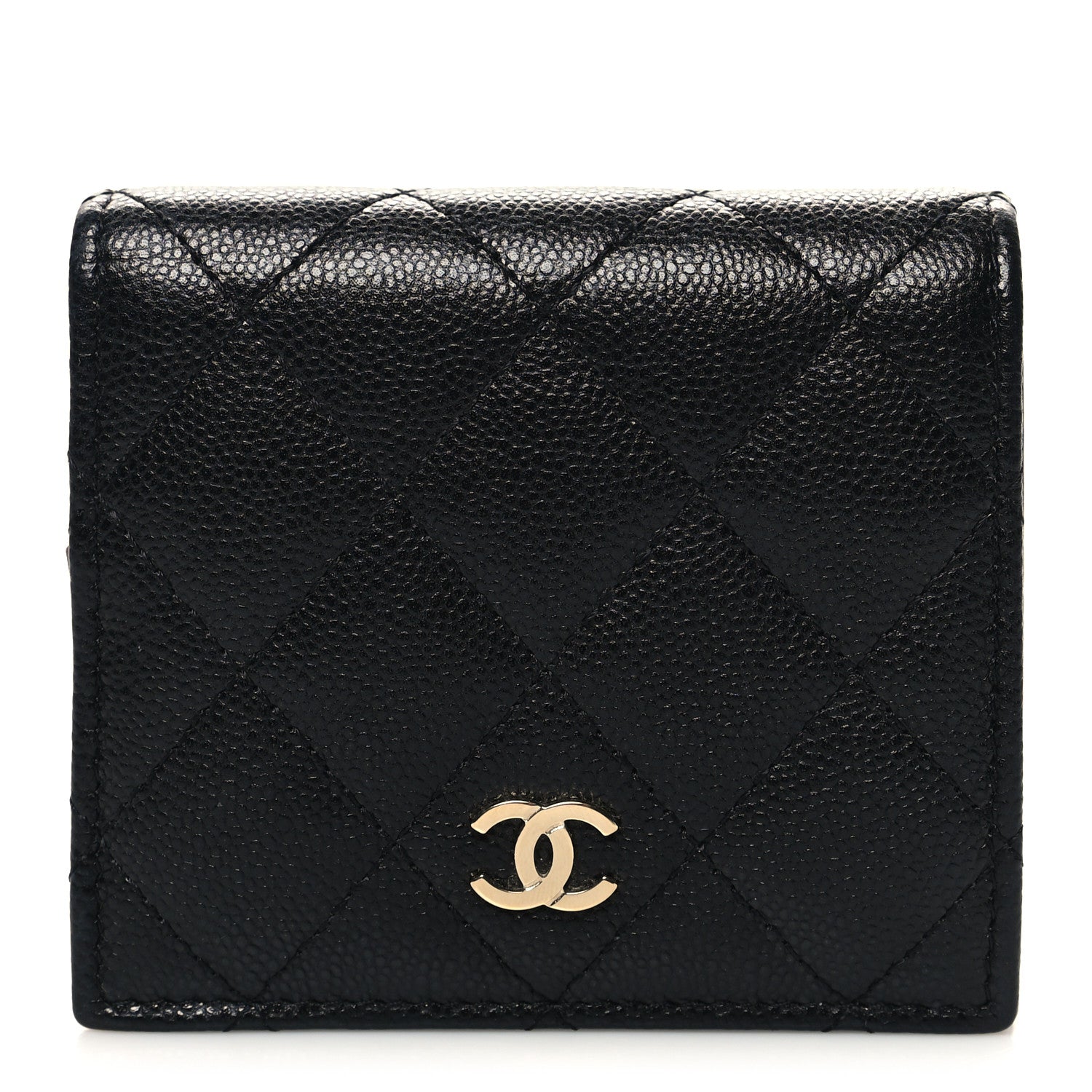 Chanel Caviar Quilted Compact Bifold Wallet Black 1 of 12