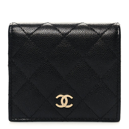 Chanel Caviar Quilted Compact Bifold Wallet Black 1 of 12