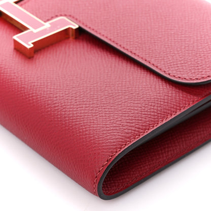 Hermes Epsom Constance Long Wallet Rouge Grenat 10 of 11