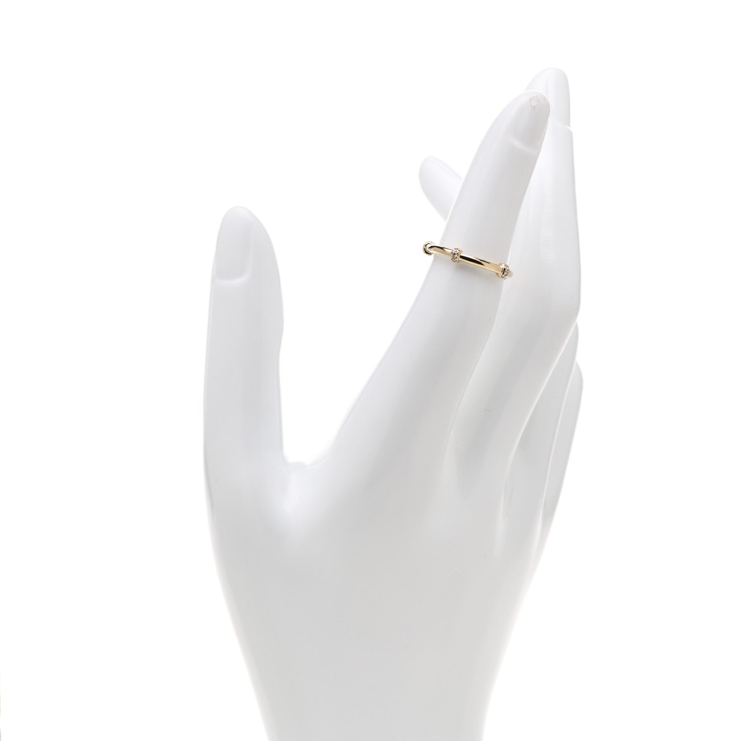 David Yurman 18K Yellow Gold Diamond 1.7mm Astor Single Row Ring 47 4 2 of 5