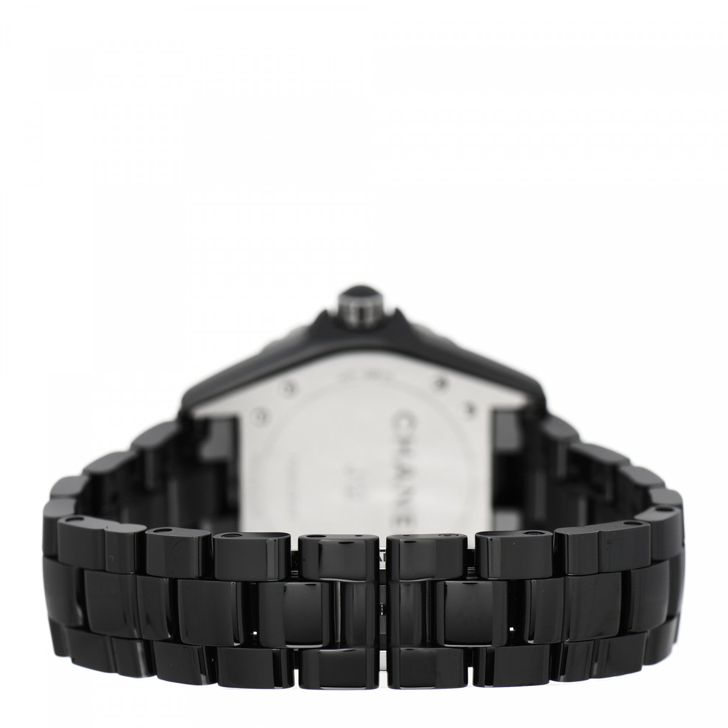 Chanel Stainless Steel Ceramic Diamond 38mm J12 Automatic Watch Black 3 of 5