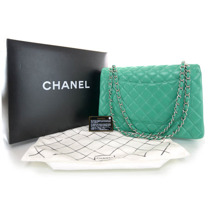 Chanel Lambskin Maxi Double Flap Menthe Green 3 of 10