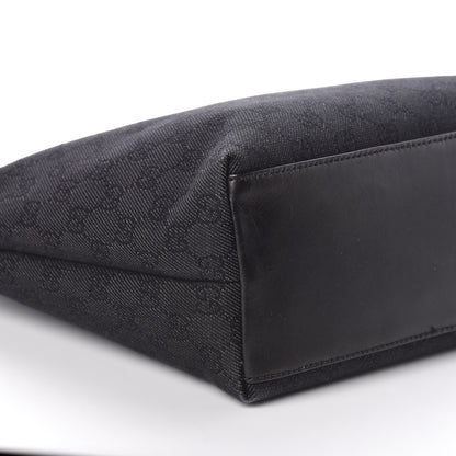 Gucci Denim Monogram Chain Bucket Tote Black 9 of 10