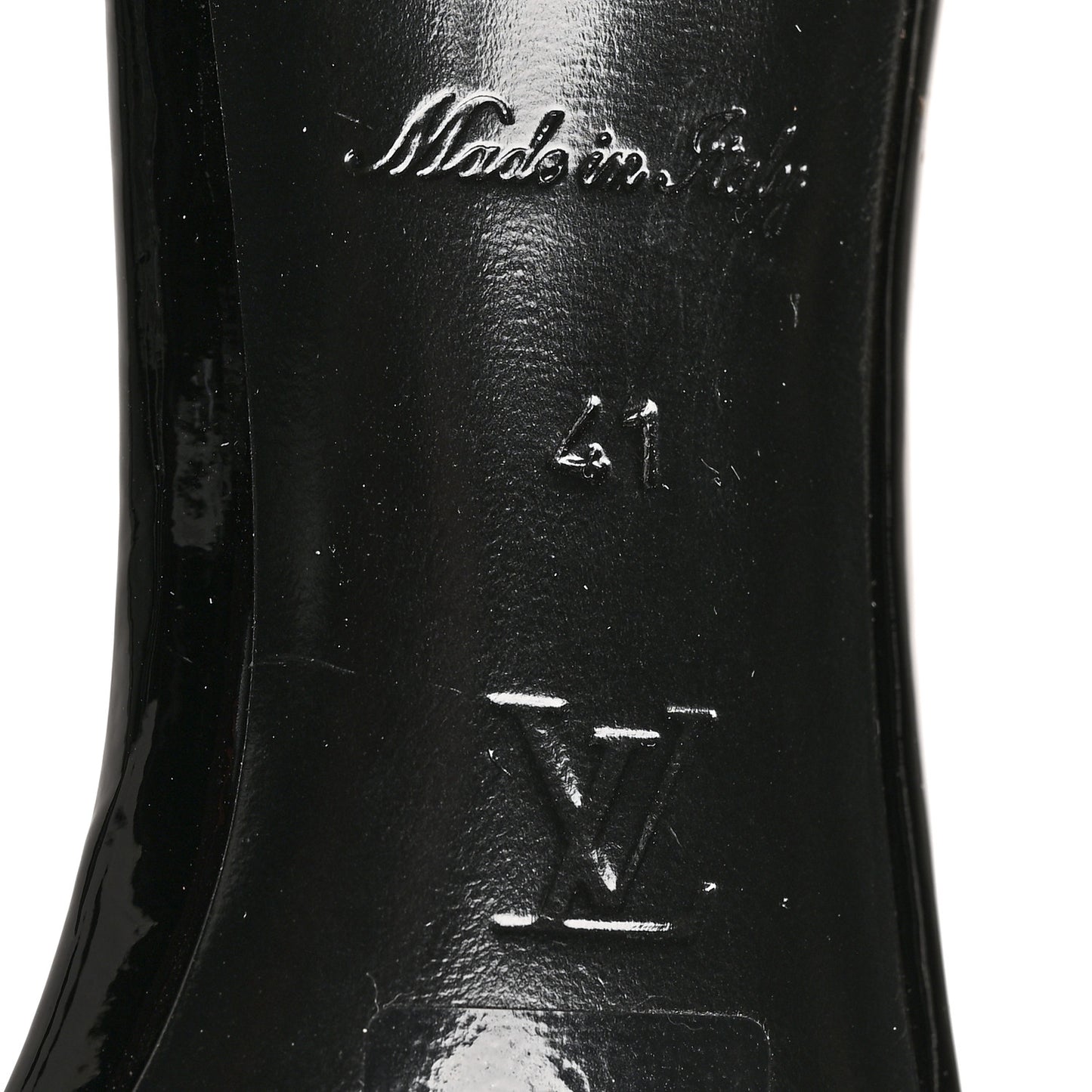 Patent Monogram Call Back Sandals 41 Black