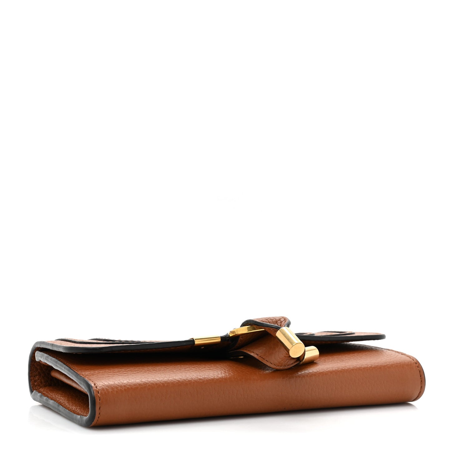 Calfskin Marcie Continental Flap Wallet Tan