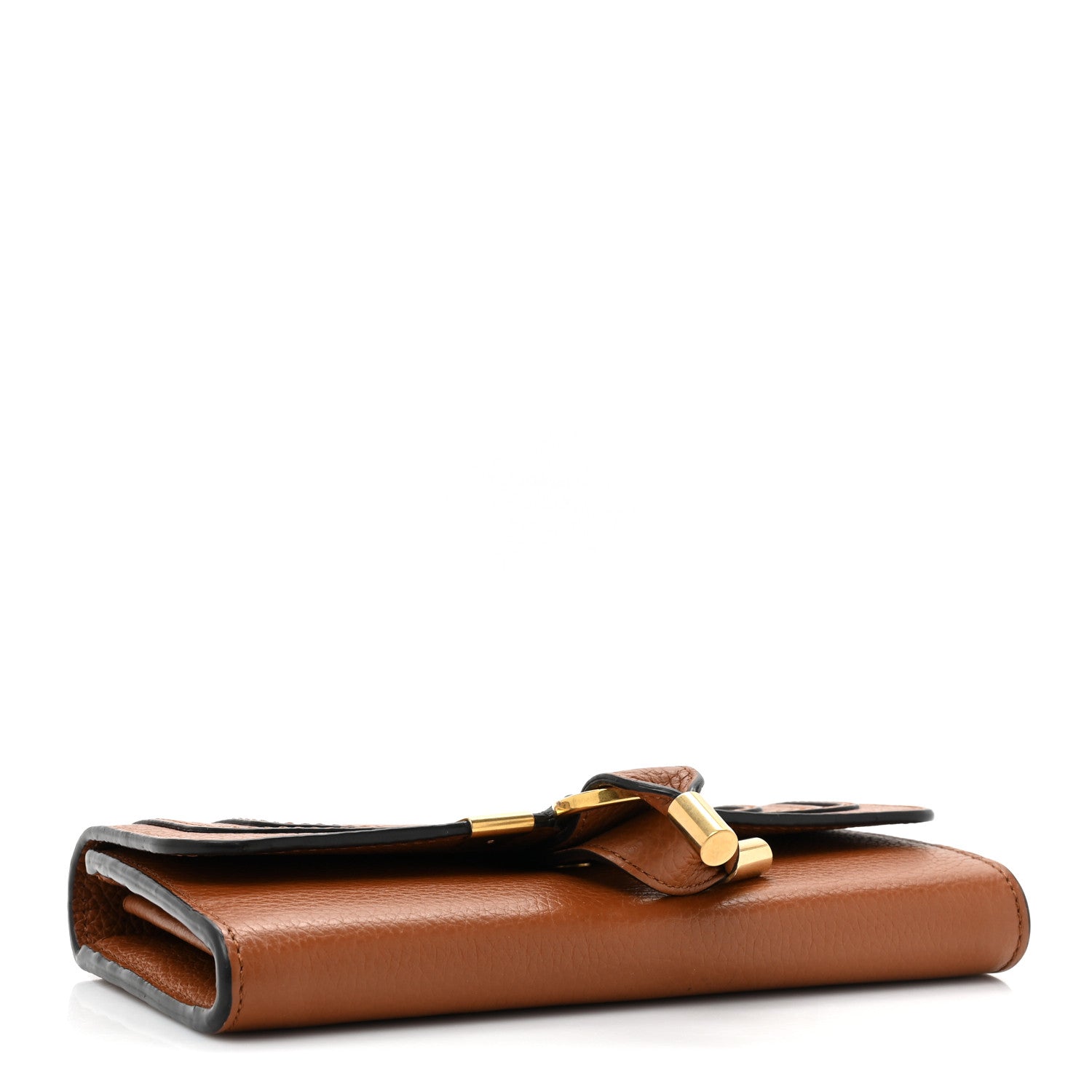 Chloe Calfskin Marcie Continental Flap Wallet Tan 4 of 14