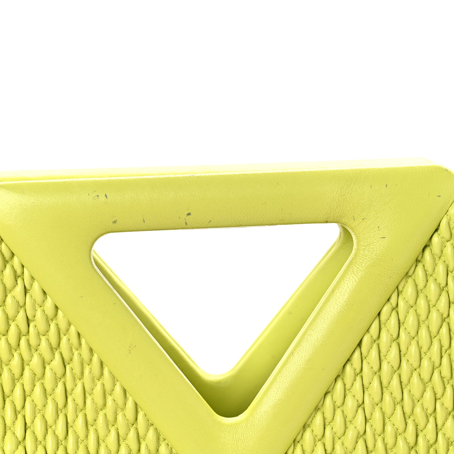 Lambskin Knit Large The Point Triangle Bag Seagrass
