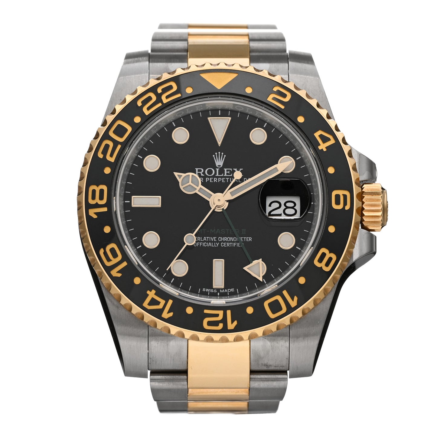 Stainless Steel 18K Yellow Gold 40mm GMT-Master II Oyster Perpetual Date Watch 116713LN