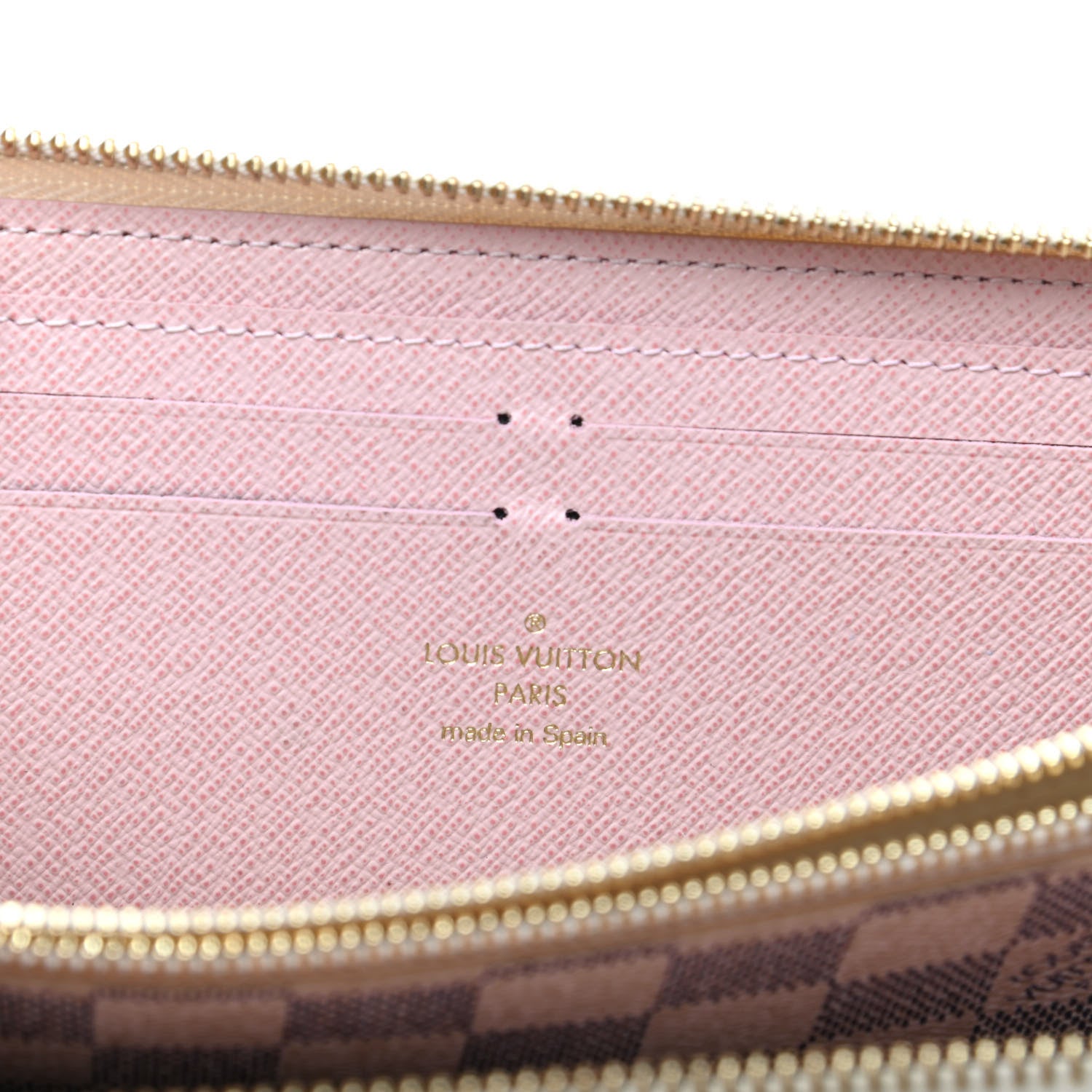 Louis Vuitton Damier Azur Clemence Wallet Rose Ballerine 6 of 8