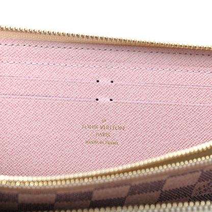 Louis Vuitton Damier Azur Clemence Wallet Rose Ballerine 6 of 8