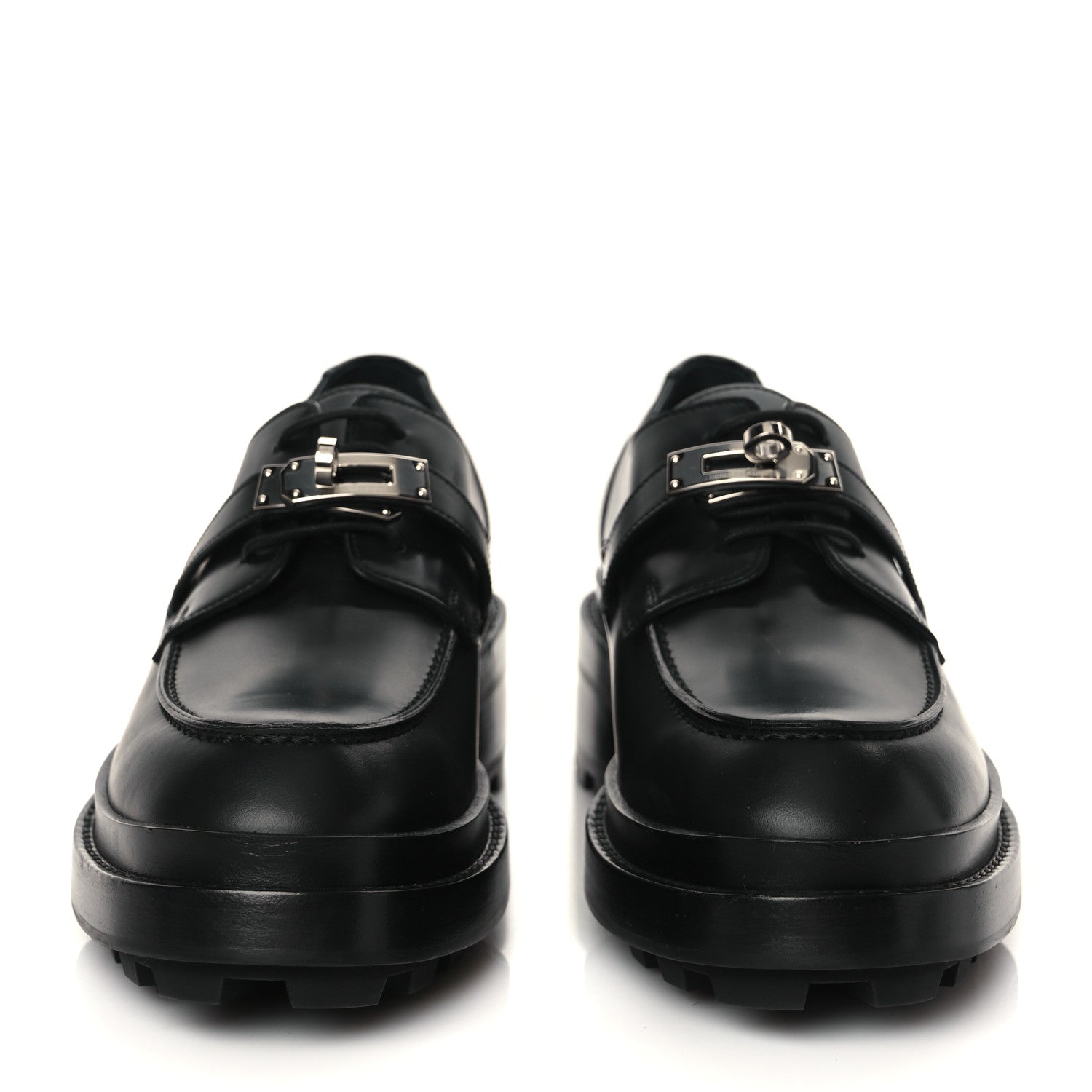 Hermes Glossed Calfskin First Oxford 39 Black 2 of 8