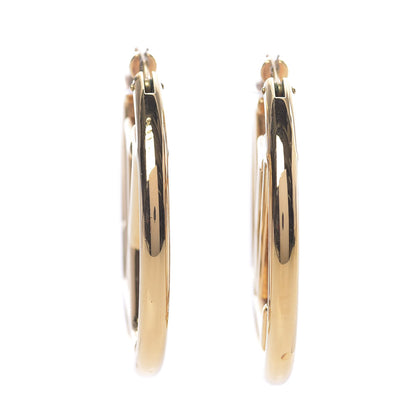 Louis Vuitton Metal Louise Hoop Earrings Gold 3 of 4