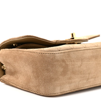 Chanel Suede Calfskin Mini Souplissimo Flap Dark Beige 9 of 9