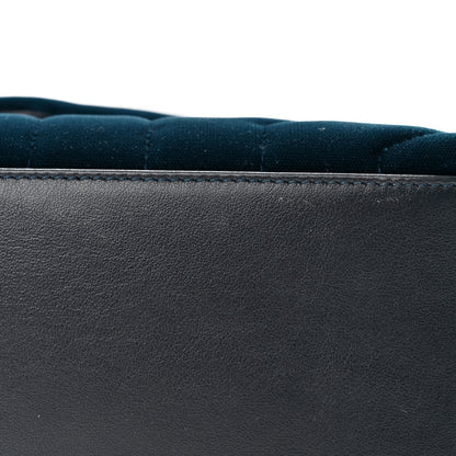 Saint Laurent Velvet Y Quilted Monogram Small Loulou Chain Satchel Medium Blue 11 of 14