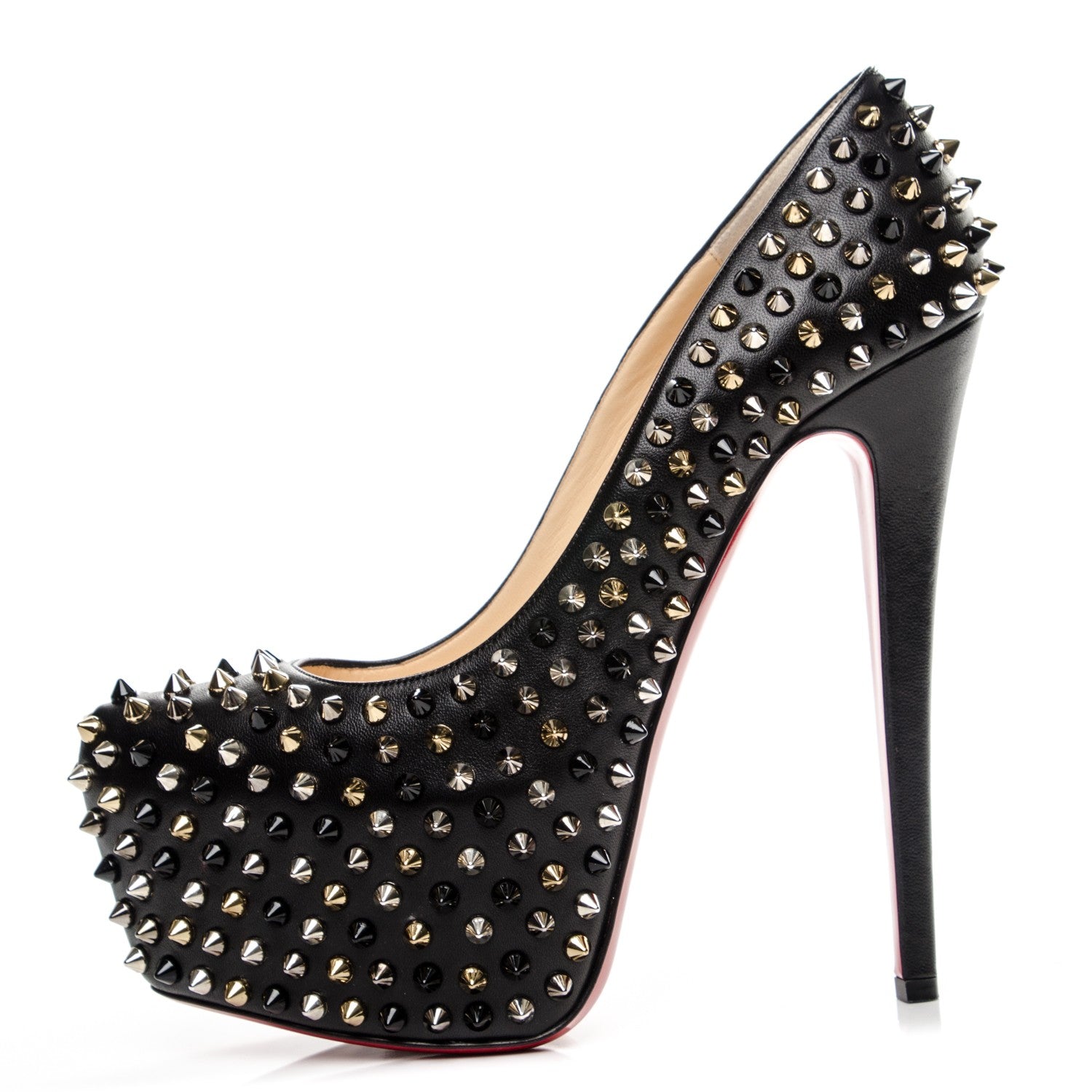 Christian Louboutin Nappa Daffodile Spikes 160 Pumps 39.5 Black 1 of 7
