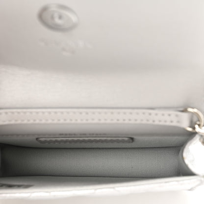 Chanel Metallic Lambskin Crystal Quilted Star Chain Belt Bag Silver 4 of 8