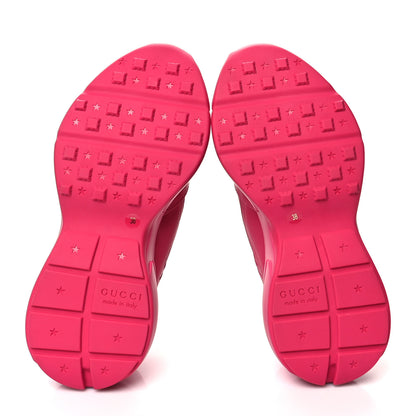 Gucci Calfskin Logo Womens Rhyton Sneakers 38 Box Pink 5 of 8