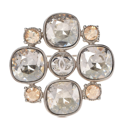 Chanel Crystal CC Brooch Gold 1 of 5