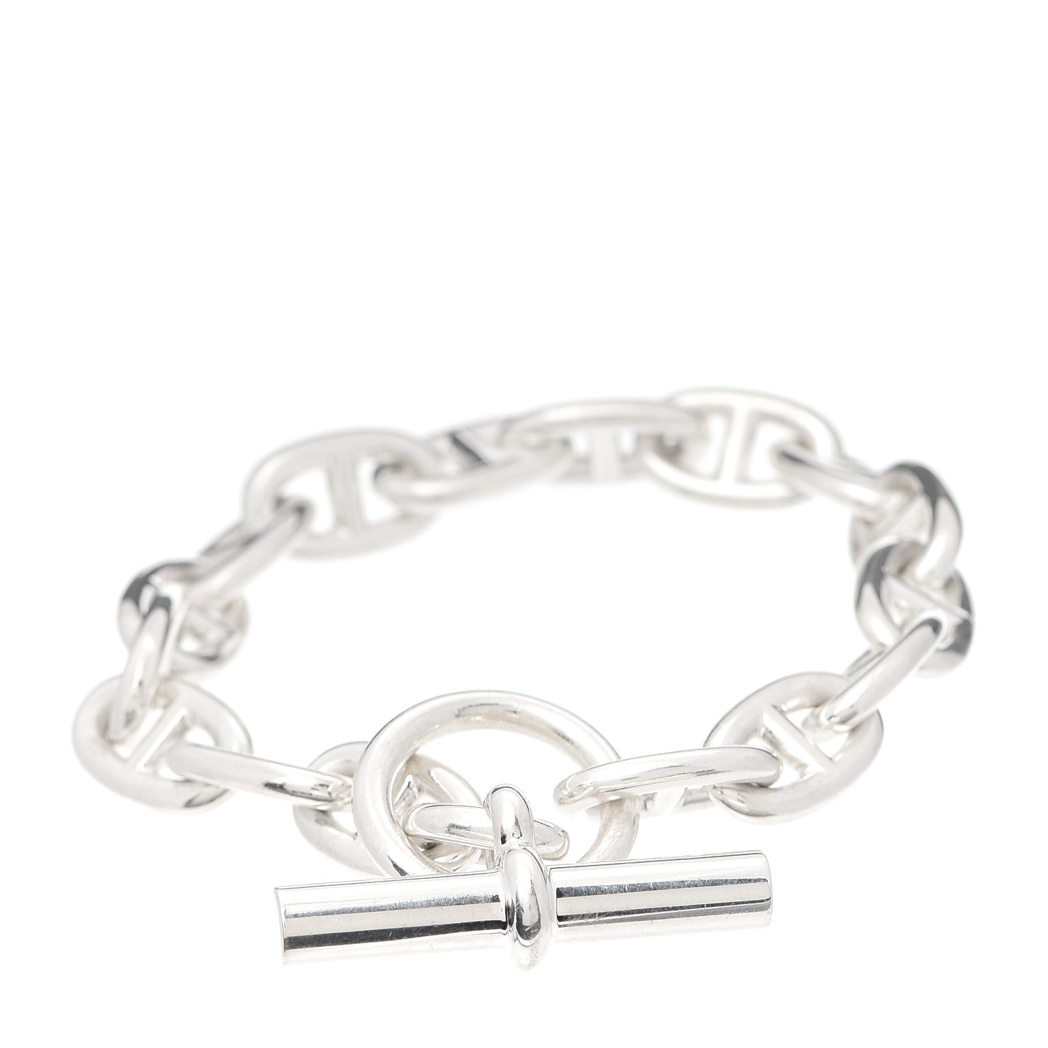 Hermes Sterling Silver MM Chaine d'Ancre Bracelet 3 of 5