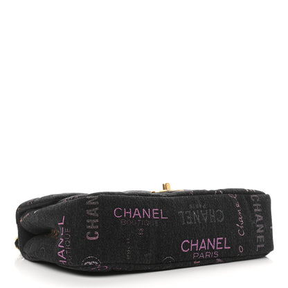 Chanel Denim Quilted Denim Mood Large Flap Black Multicolor 4 of 11