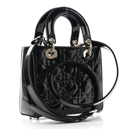 Christian Dior Patent Cannage Small Lady Dior Black 3 of 8
