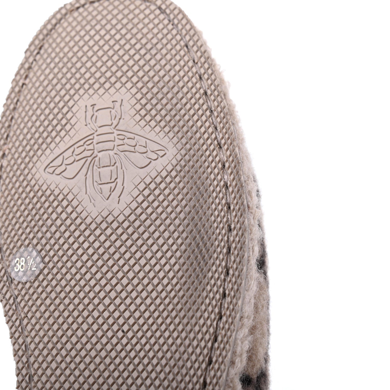 Gucci Covered Wool GG Monogram Womens Fria Horsebit Loafers 38.5 Beige Ebony Black Butterscotch 11 of 11