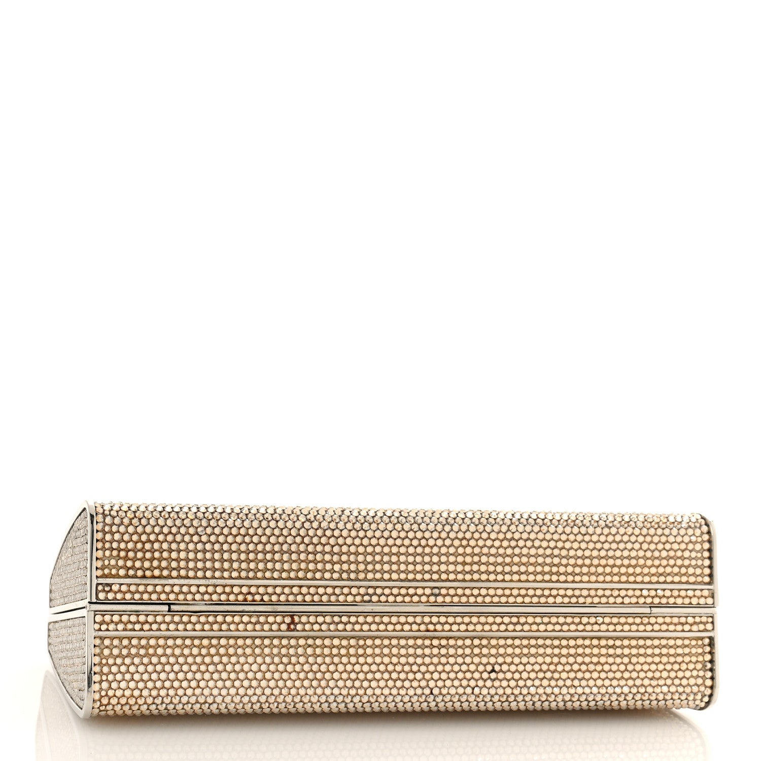 Judith Leiber Swarovski Crystal Top Handle Minaudiere Clutch Gold 4 of 8