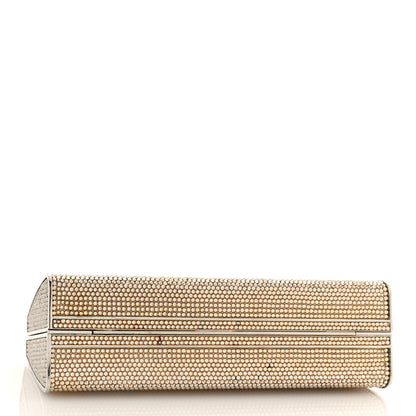 Judith Leiber Swarovski Crystal Top Handle Minaudiere Clutch Gold 4 of 8