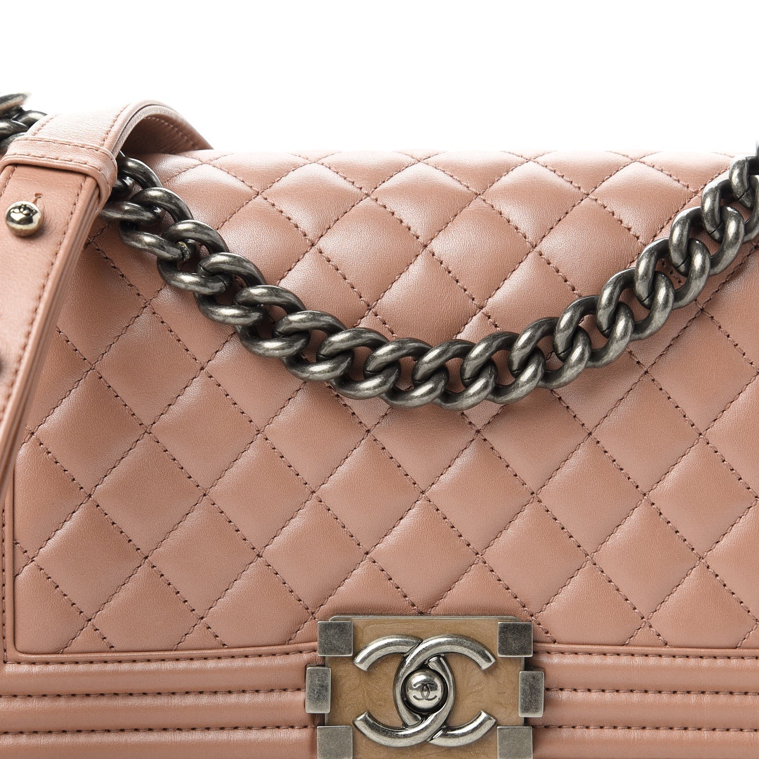 Chanel Lambskin Quilted Medium Boy Flap Light Pink 10 of 10