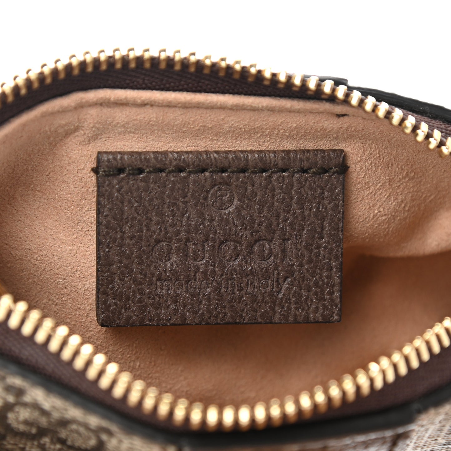 GG Supreme Monogram Web Ophidia Key Case Beige New Acero