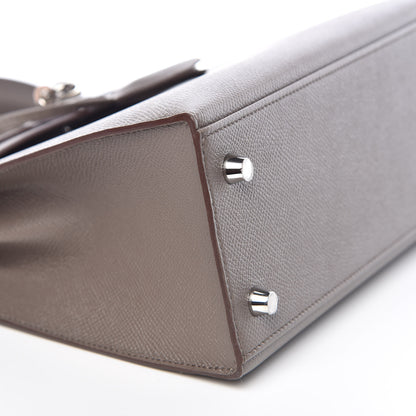 Hermes Epsom Kelly Sellier 25 Etain 8 of 40