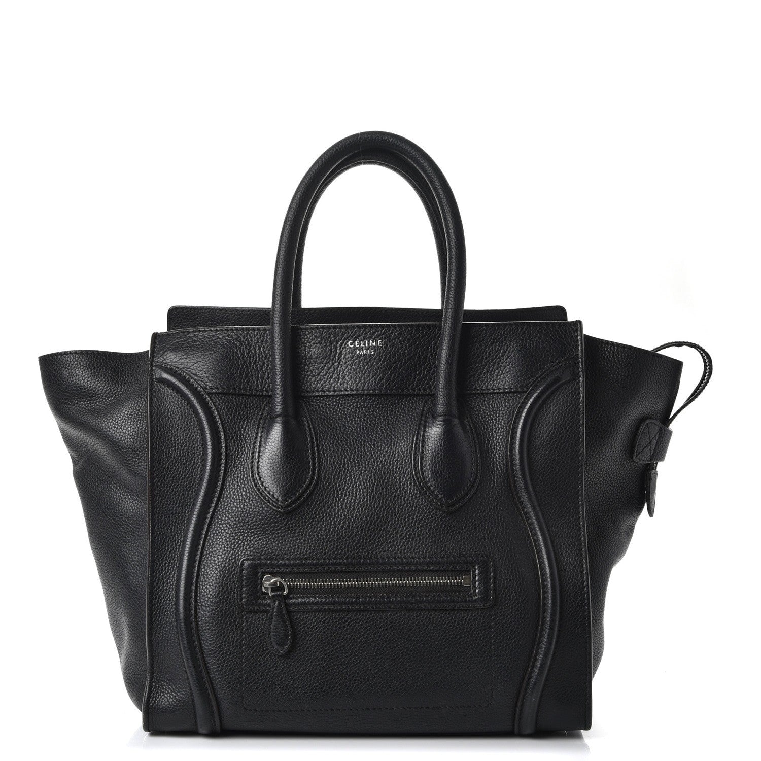 Celine Drummed Calfskin Mini Luggage Black 1 of 14