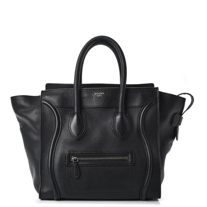 Celine Drummed Calfskin Mini Luggage Black 1 of 14