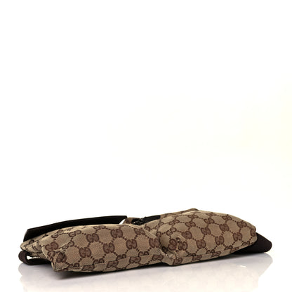 Gucci GG Monogram Web Double Pocket Belt Bag Ebony 3 of 10