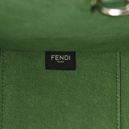 Fendi Vitello Cher Plexiglass Logo Debossed Medium Fendi Sunshine Shopper Tote Verde Islanda 6 of 10