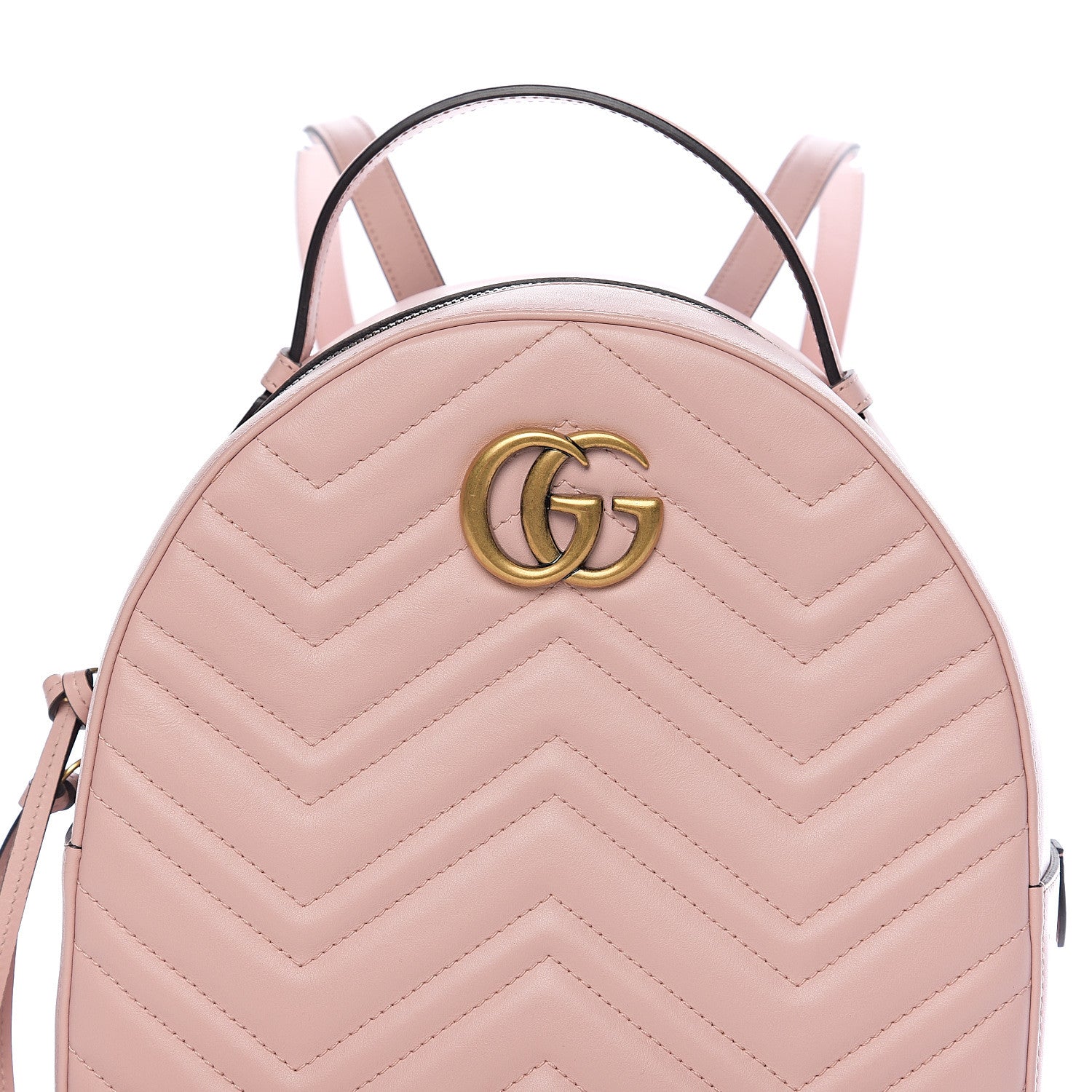 Gucci Calfskin Matelasse GG Marmont Dome Backpack Perfect Pink 9 of 9