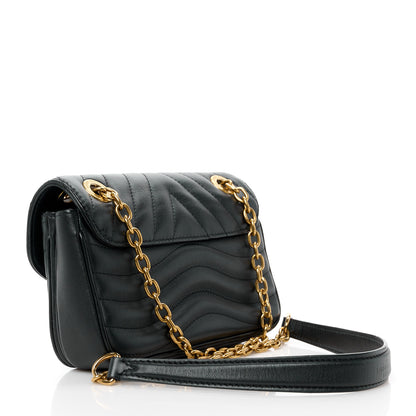 Louis Vuitton Calfskin LV New Wave Chain Bag Black 3 of 10