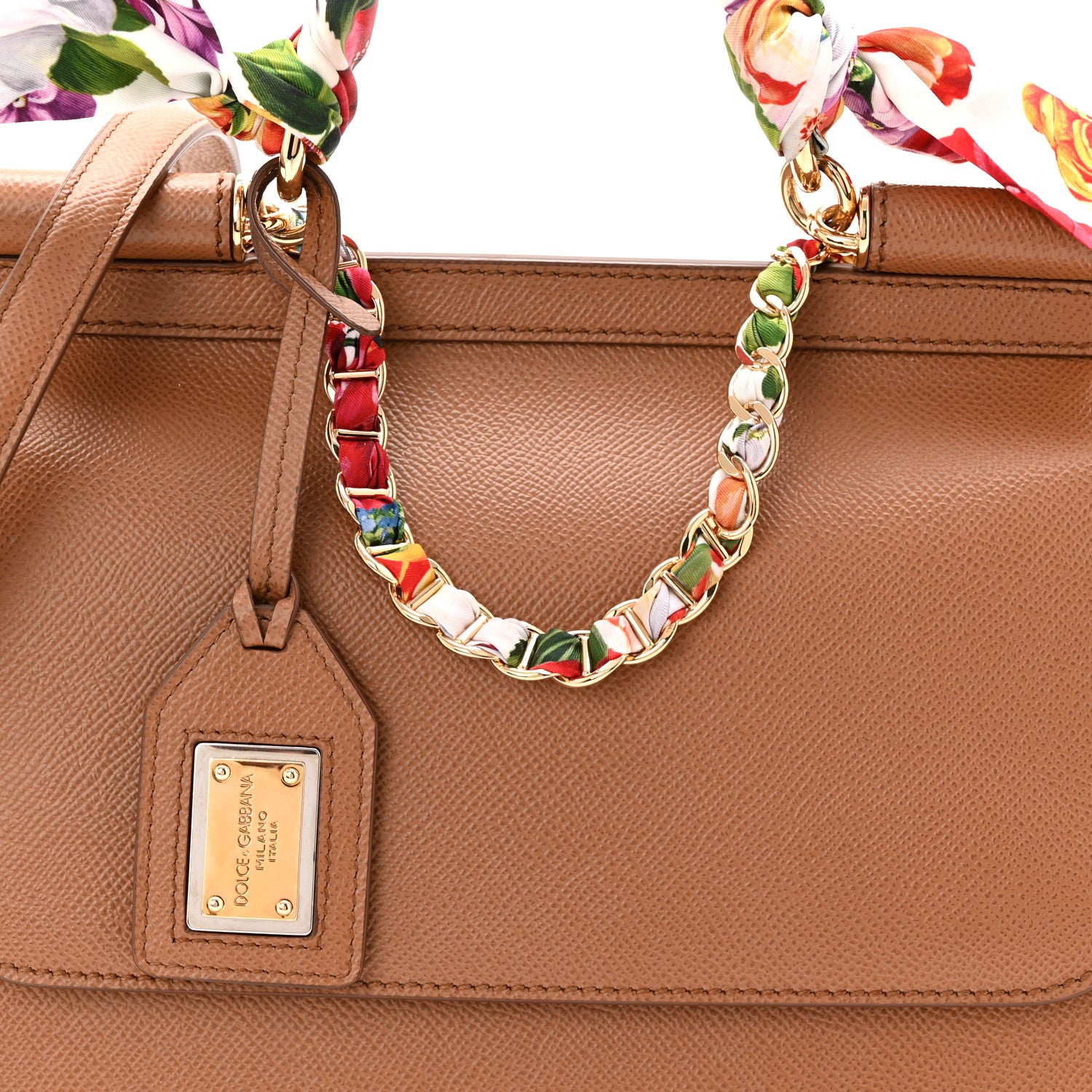 Dolce & Gabbana Dauphine Medium Miss Sicily Satchel With Scarf