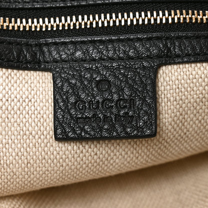 Gucci Pebbled Calfskin Medium Soho Shoulder Bag Black 6 of 10