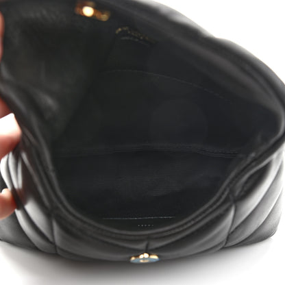 Saint Laurent Lambskin Monogram Loulou Puffer Pouch Clutch Black 6 of 10