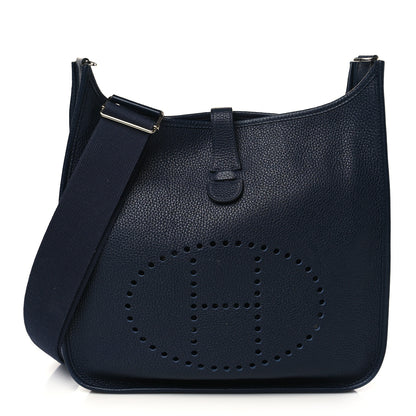 Hermes Taurillon Clemence Evelyne III GM Bleu Nuit 1 of 9