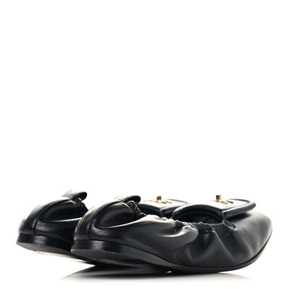 Chanel Lambskin CC Turnlock Ballerina Flats 39.5 Black 5 of 10