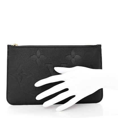 Louis Vuitton Empreinte Monogram Giant Neverfull MM Pochette Black 2 of 6