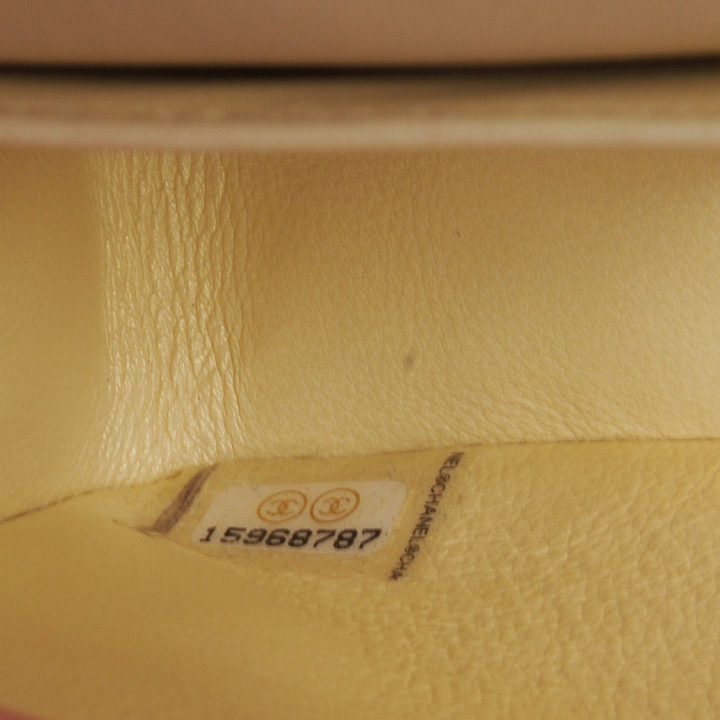 Python Beaded Medium Double Flap Light Yellow