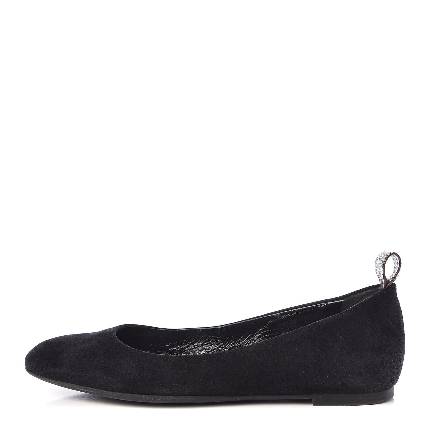 Suede Monogram Uniformes Ballet Flats 36 Black