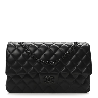 Chanel Lambskin Quilted Medium Double Flap So Black 1 of 10
